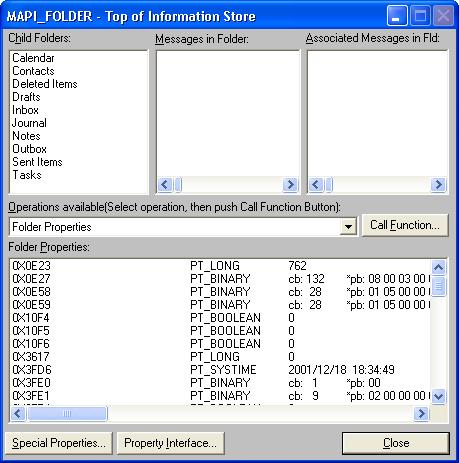 Figure 2 The IPM Subtree folders as they appear in the Mdbvu tool Additional Resources For more information: http://www.microsoft.