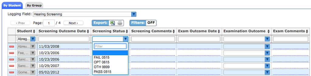 Mass Add Screening Log Entries Focus provides a method for adding multiple student