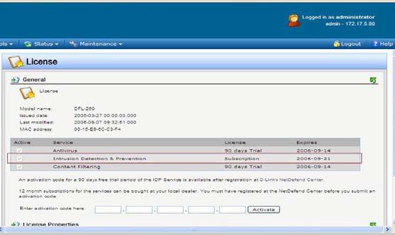 7. IPS update service of NetDefend UTM