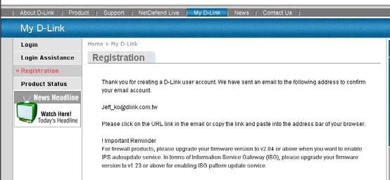 7. After you complete the registration, you will receive an email from