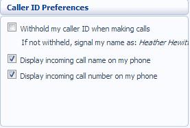 9.4.4 Voicemail Preferences The Voicemail Preferences section shows you information about your voicemail: Figure 61: Settings Voicemail Preferences Enter the number of seconds in which you want your
