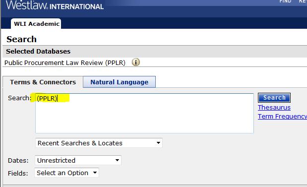 Search with Terms & Connectors Search with Natural Language Search multiple databases Before you can search you have to select one or more databases.