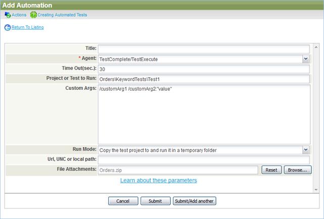 Adding TestComplete Tests Manually 1. Preparing Your Test Library Test In Test Library, open an existing Test for the TestComplete project suite or add a new Test. Select a Default Host Name.