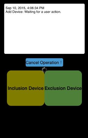 Click Inclusion to add device e.