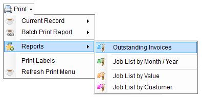 Click the Print button on the left side of the top toolbar to print the report.