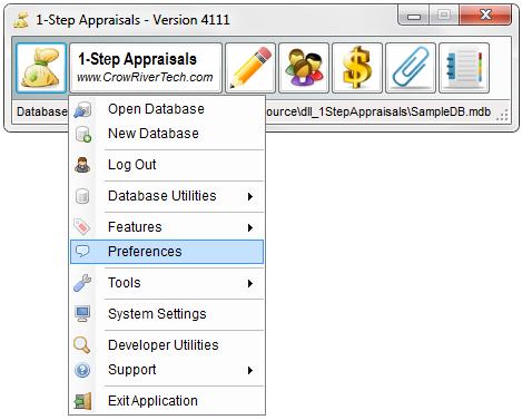 Preferences are settings unique to each user (if you re sharing a database with someone else) and are stored in your Documents\Crow River Software\ folder in two configuration files.