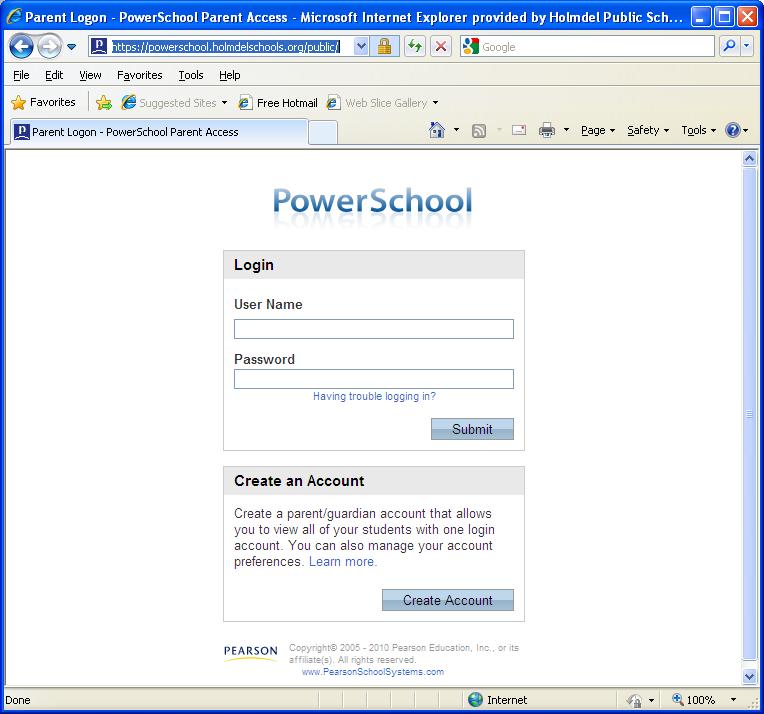 Welcome to the Holmdel Board of Education PowerSchool Parent s Portal This guide will detail the basic steps you will need to access your child s current academic status.