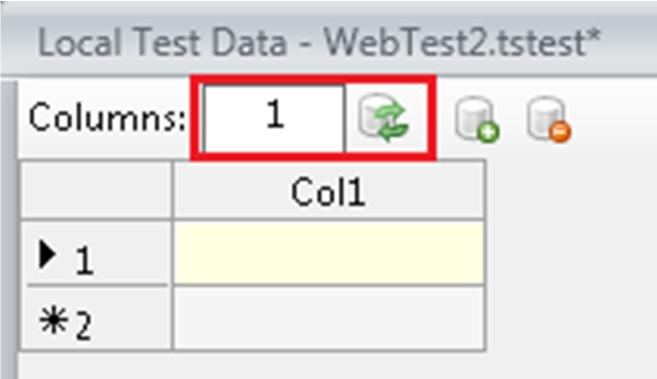 This example will execute five iterations of the test with different search text for