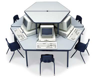 Strong construction allows the Planner Work Center to hold the weight of multiple computers and student books.