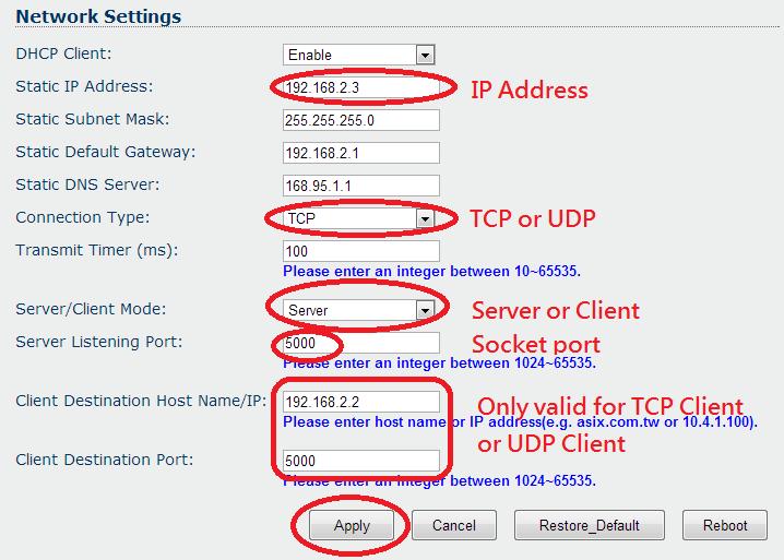B. Security Settings This page is to set login username, password and client IP control.