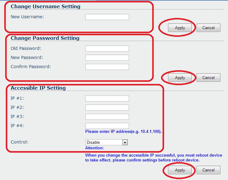 C. WiFi Settings This page is to set WiFi System Settings, WEP Encryption Key Settings, AES/TKIP Encryption Key Settings.