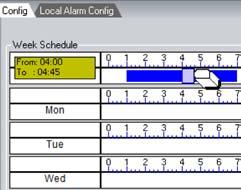 Scheduled areas will appear in blue and you can add onto an existing block of time.