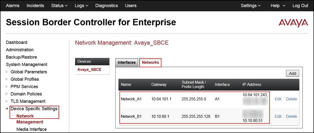 The highlighted IP addresses in the System Information screen shown above are the ones used for the SIP trunk to CenturyLink, and are the ones relevant to these Application Notes.