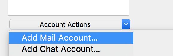 Select Tools/Account