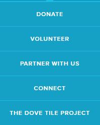 The Get involved drop-down submenu items (left) are slightly different from the Get involved horizontal submenu navigation bar items (bottom) when you are either on the Donate page or the Volunteer
