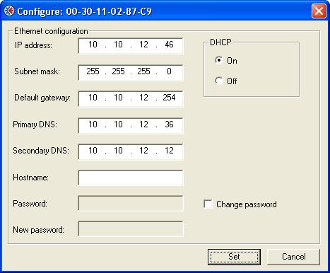 DeviceNet Configuration 10 (28) Fig. 11 Configuring the IP address.