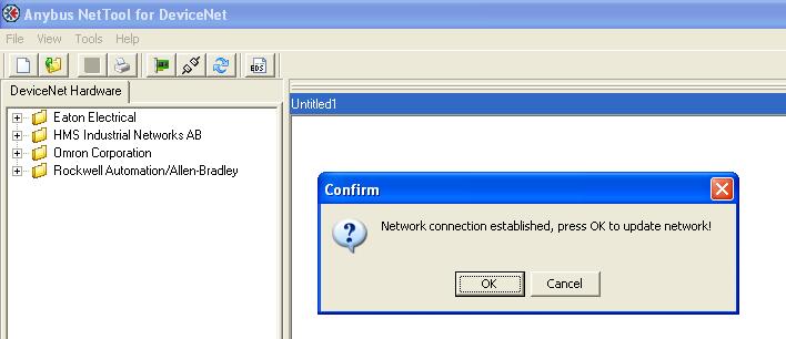 2 Online Mode After connecting, as described above, the configuration manager is Online. Else press the Go Online button in the toolbar.