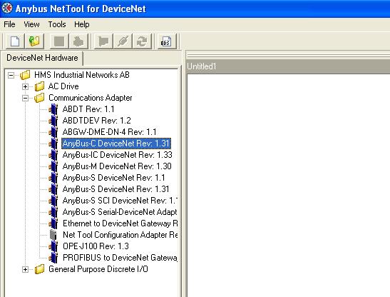 DeviceNet Configuration 19 (28) Fig. 33 The NetTool library.