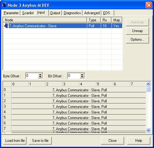 DeviceNet Configuration 24 (28) Fig. 41 Configuring the input data. The Anybus-C module is Automapped. This mode is used when no manual mapping is required.