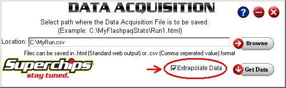 Section A PC Data Acquisition Software (cont.) Note: Uncheck Extrapolate Data ion to show only actual Data.
