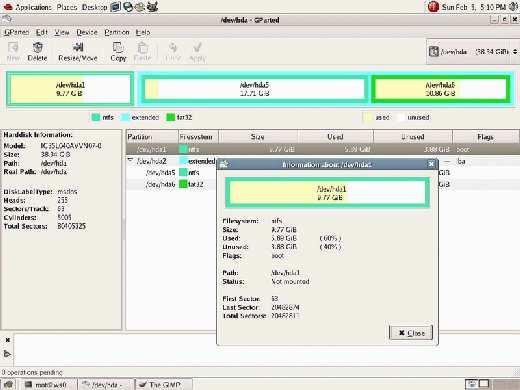 You may also format any partition to a file system which is supported in the menu. (as shown in fig.