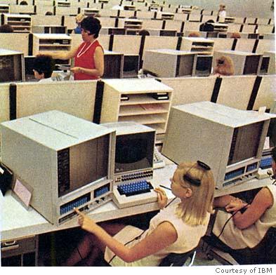 Airline reservation clerks used IBM's System/360 mainframe when it was introduced in the 1960s. The computer's multitasking power helped to revolutionize many different industries.