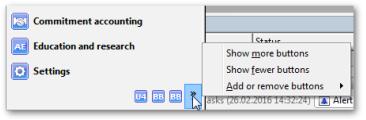 or Remove modules Click on the chevrons to Configure the menu pane then click on Show, Add or