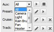 Camera / light / wiper / fan / heater /