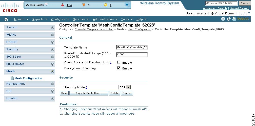 Chapter 12 Configuring Controller Templates The Applied to Controllers number is a link.