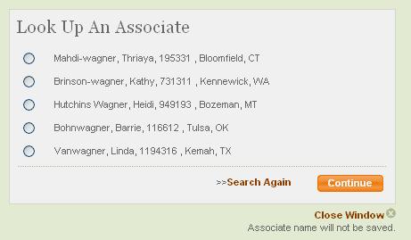 New Associate Information page On the Information page, you will enter their information and set up their Web Account.