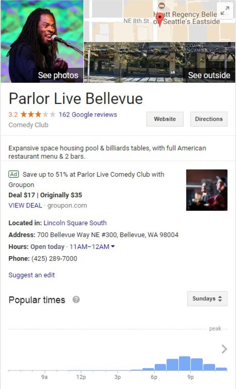04 4 GOOGLE TESTING ADS ON LOCAL KNOWLEDGE PANEL Google is testing more ad opportunities in local knowledge panels. Although they have been testing ads on knowledge graphs from quite some time now.
