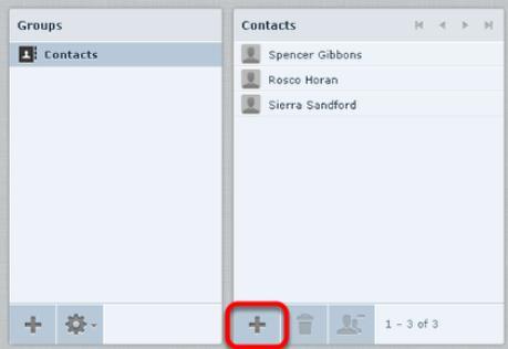Managing Address Book contacts This tutorial will show you how to manage your Address Book contacts. Adding contacts 1. Click Address Book. 2.