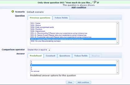 LimeSurvey, which means you can decide that some questions will be displayed only if some conditions are met.
