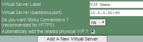 Each Virtual Server has a number of real servers, for example One Virtual Server can have any number of real servers in its cluster.