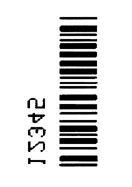 Vertical Bar Codes Line 10 sets parameter p9 for 90-degree rotation using the special font for the HRL. Line 20 turns on the bar code mode. Line 30 is the data to be printed as a bar code symbol.