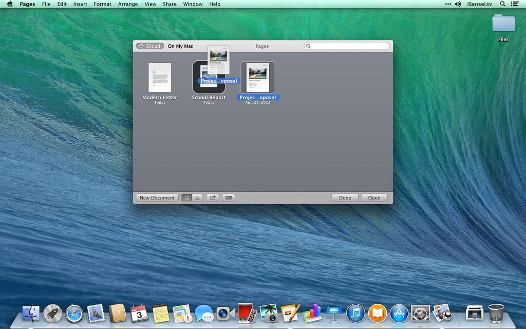 Document Open and icloud Document Open a Document on your Mac In