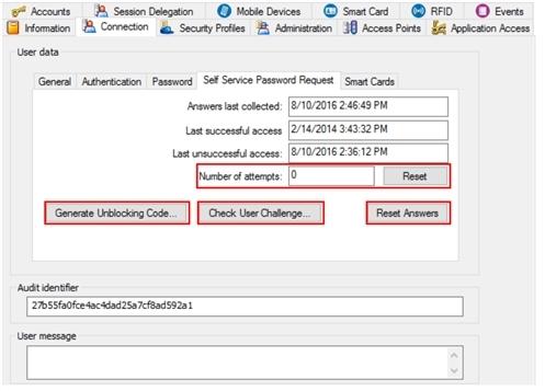 3 Administering Self Service Password Request Subject SSPR administration is performed at the user object level. A dedicated tab allows you to manage the SSPR information for a user.