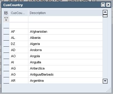 your country populated by default, and may not be first in the drop down list.