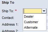 Three different address types are presented for selection. Once selected, complete the rest of the necessary information.