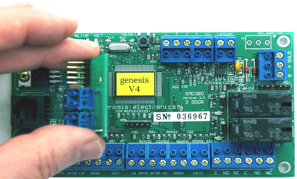 PROGRAMMING HEADER The programming header is provided on top of the PCB to allow easy flash upgrading to any future Genesis features. Please contact your distributor for more details.