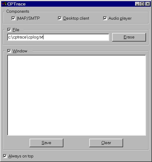Troubleshooting Standard 2.0 To set CPTrace options 1 Double-click the CPTrace.exe file in the \Program Files\Nortel Networks\CallPilot directory. The CPTrace window appears.