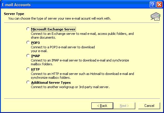 April 2004 Configuring Desktop Messaging Outlook 2002 To define your CallPilot mailbox settings 1 Choose Tools>E-mail Accounts. The E-mail Accounts wizard appears.