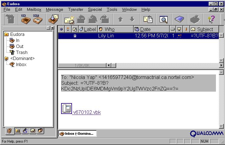 April 2004 Configuring Desktop Messaging 3 Compose a test voice message and send it to yourself. The message appears in your CallPilot Inbox.