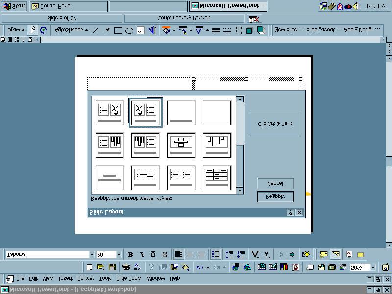 PowerPoint Outline View When program starts select Create a Blank