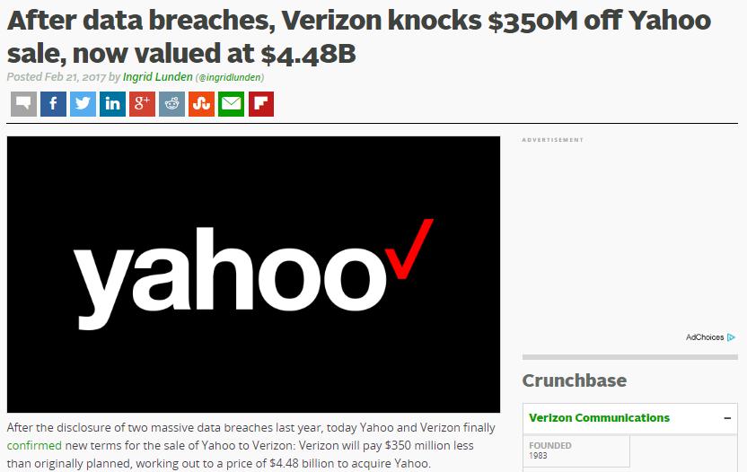 Yahoo Debacle https://techcrunch.