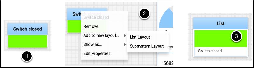 Creating a list A list can be created by: 1. right-clicking on the first tile that should go into the list. 2. Select the "Add to new layout..." option from the popup menu. 3.