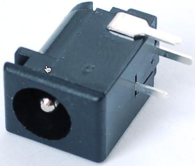 3124 Power Jack PCB mount, 2.1 mm.