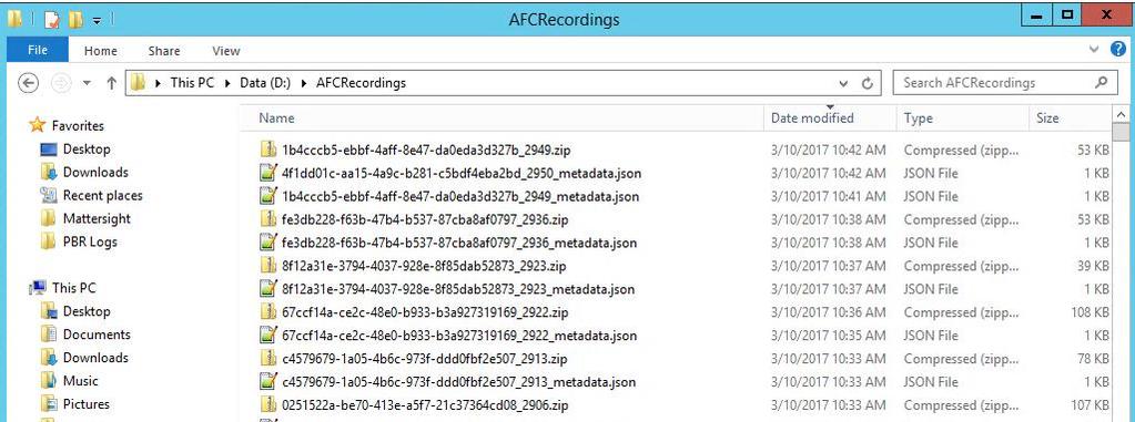 8.3. Verify Mattersight Call Recording Solution In the AFCRecordings folder, select the entry and verify that the call recording can be played back and play the correct media. 9.