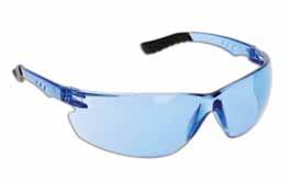 The Techno EP850 Series FLEXI-FIT SOFT NOSE-PIECE SYSTEM Wraparound lightweight, frameless spectacle One piece lens with soft rubber temple ends Soft nose piece for non-slip Lenses available in: