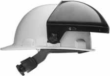 High Performance Headgears TO USE WITHOUT PROTECTIVE CAP EPHG300 EPHG300R Accepts a wide range of faceshield styles Large sparkguard provides excellent protection Cross strap adjusts to allow an